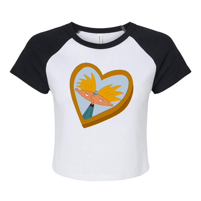 Hey Arnold Locket Classic Raglan Crop Top by cm-arts | Artistshot