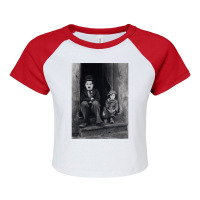 Charlie Chaplin The Kid Raglan Crop Top | Artistshot