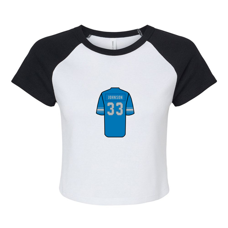 Kerryon Johnson Jersey Raglan Crop Top | Artistshot