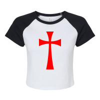 Long Cross - Knights Templar - Holy Grail - The Crusades Raglan Crop Top | Artistshot