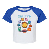 Solar System Planets Raglan Crop Top | Artistshot