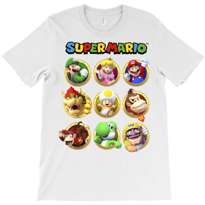 Super Mario Gold Ring Group Shot Graphic T Shirt T-shirt Designed By Annamarie Mueller