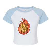 Calcifer Quote Raglan Crop Top | Artistshot