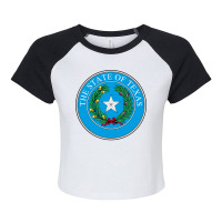 National Seal Of Texas State Of United States Of America Raglan Crop Top | Artistshot