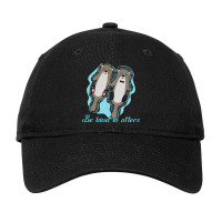 Be Kind To Otters Cute Sea Otter Holding Hands Kin Adjustable Cap | Artistshot