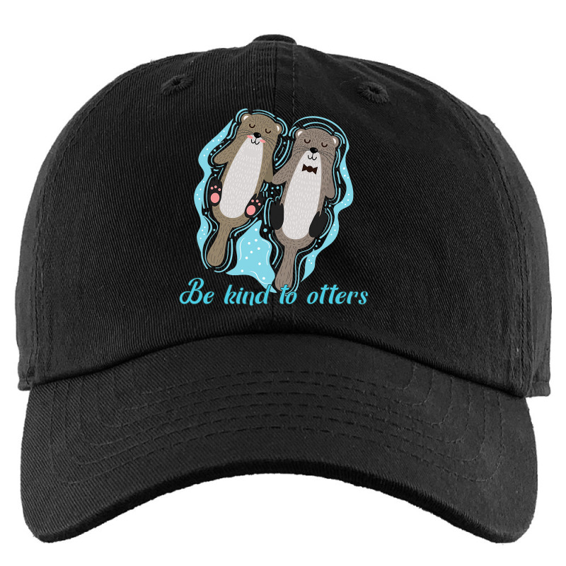 Be Kind To Otters Cute Sea Otter Holding Hands Kin Kids Cap by CharleaPeguer | Artistshot