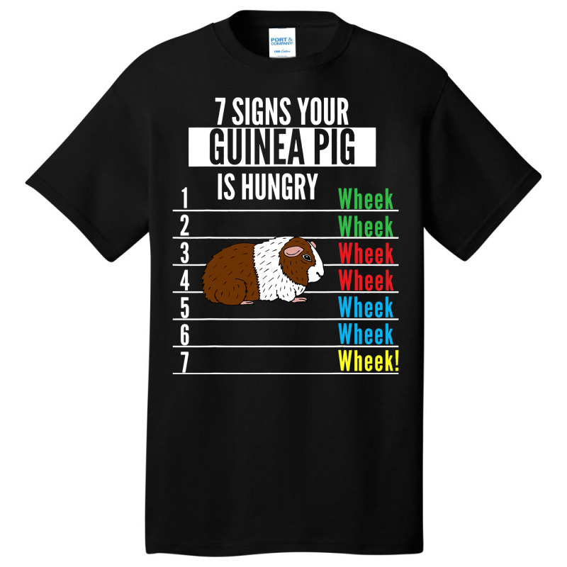 7 Signs Your Guinea Pig Is Hungry Funny Guinea Pet Basic T-shirt | Artistshot