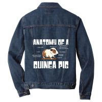 Anatomy Of A Guinea Pig Lover Funny Rodent Pet Ani Men Denim Jacket | Artistshot