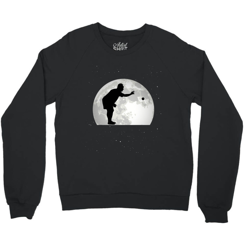 Boccia Moon Bocce Ball Boulespeler Boules Crewneck Sweatshirt | Artistshot