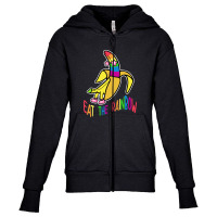 Eat The Rainbow Banana Youth Zipper Hoodie | Artistshot