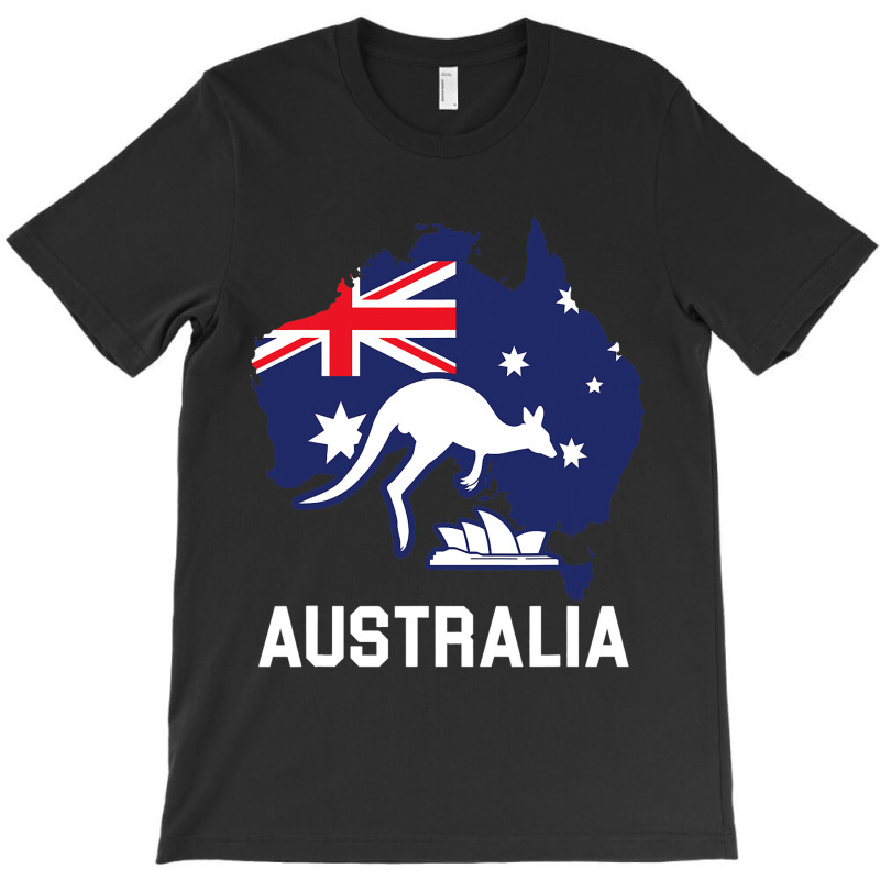 Australia Country Map Australian Kangaroo Melbourn T-shirt | Artistshot