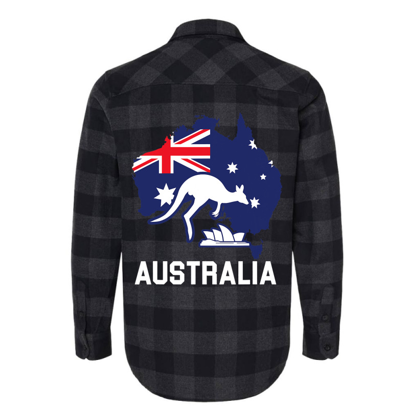 Australia Country Map Australian Kangaroo Melbourn Flannel Shirt | Artistshot