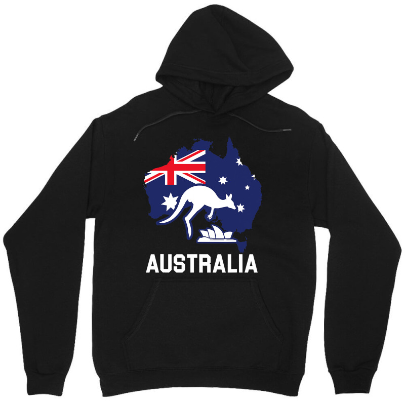 Australia Country Map Australian Kangaroo Melbourn Unisex Hoodie | Artistshot