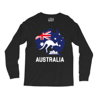 Australia Country Map Australian Kangaroo Melbourn Long Sleeve Shirts | Artistshot