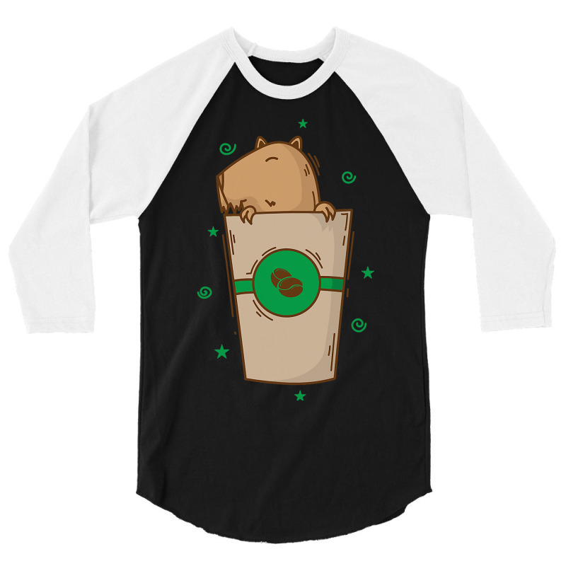 Caviidae Guinea Pig In Coffee Mug 3/4 Sleeve Shirt | Artistshot