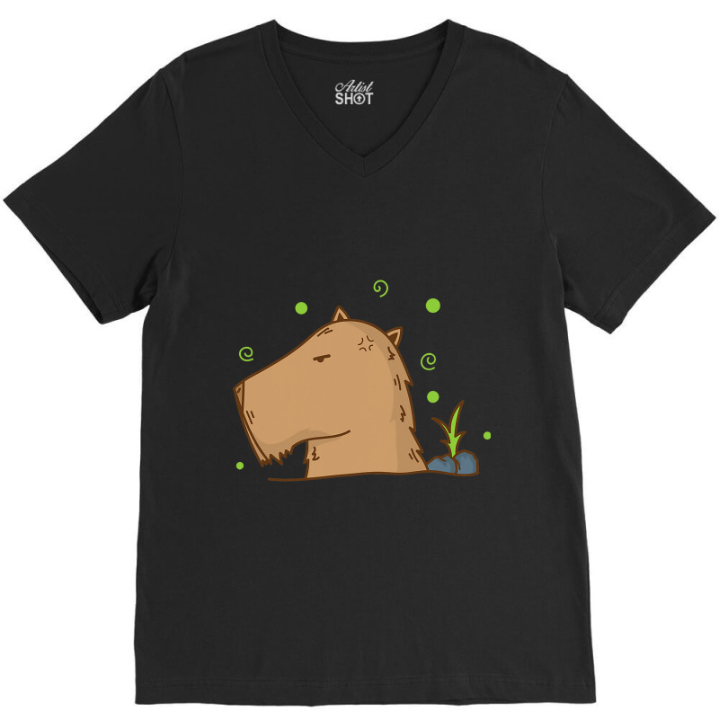 Caviidae Guinea Pig In Hibernation V-neck Tee | Artistshot