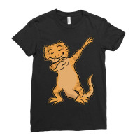 Bearded Dragon Agamid Lizard Dabbing Dance Ladies Fitted T-shirt | Artistshot