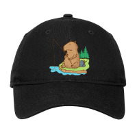 Caviidae Guinea Pig Loves Fishing Adjustable Cap | Artistshot