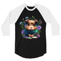 All The Cool Kids Are Reading Guinea Pig 3/4 Sleeve Shirt | Artistshot