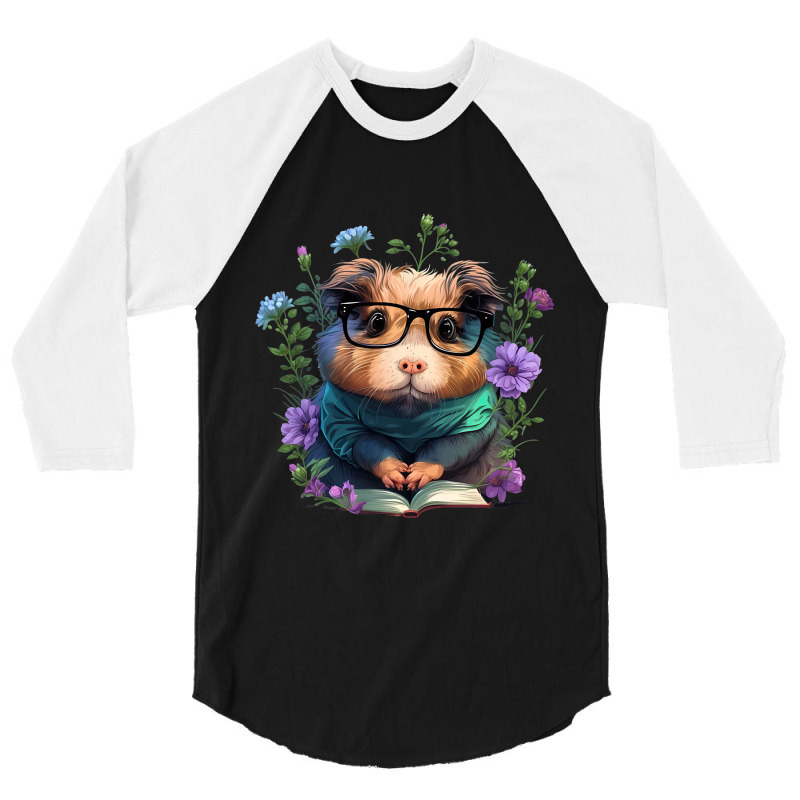 All The Cool Kids Are Reading Guinea Pig 3/4 Sleeve Shirt | Artistshot