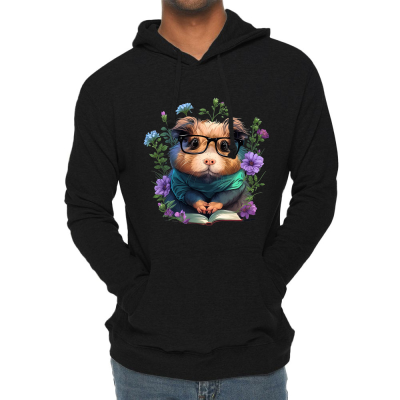 All The Cool Kids Are Reading Guinea Pig Lightweight Hoodie | Artistshot