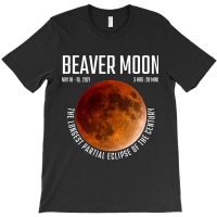 Beaver Moon The Longest Partial Lunar Eclipse T-shirt | Artistshot