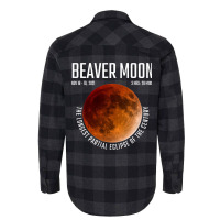 Beaver Moon The Longest Partial Lunar Eclipse Flannel Shirt | Artistshot