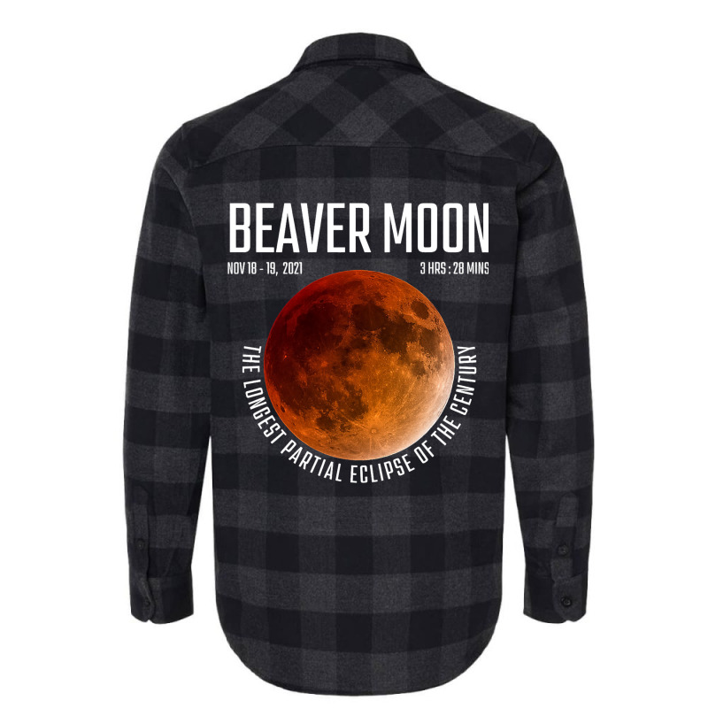 Beaver Moon The Longest Partial Lunar Eclipse Flannel Shirt by NariahPringle | Artistshot