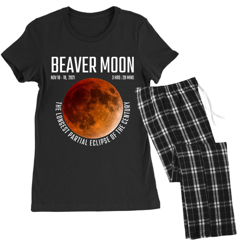 Beaver Moon The Longest Partial Lunar Eclipse Women's Pajamas Set by NariahPringle | Artistshot