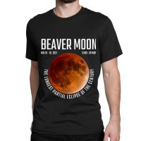 Beaver Moon The Longest Partial Lunar Eclipse Classic T-shirt | Artistshot