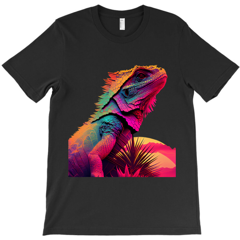 Bearded Dragon Pogona Lizard Vaporwave T-shirt | Artistshot