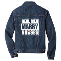 Real Men Marry Nurses Men Denim Jacket | Artistshot