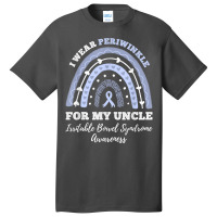 I Wear Periwinkle For My Uncle Ibs Irritable Bowel Syndrome T Shirt Basic T-shirt | Artistshot