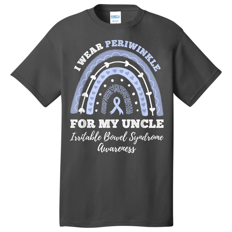 I Wear Periwinkle For My Uncle Ibs Irritable Bowel Syndrome T Shirt Basic T-shirt by graftmshindeatw | Artistshot