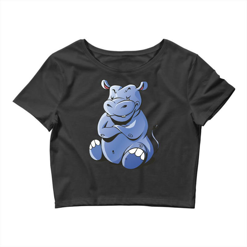 Angry Hippopotamus Animal Crop Top by BayleyMessnz | Artistshot