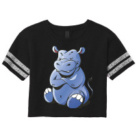 Angry Hippopotamus Animal Scorecard Crop Tee | Artistshot