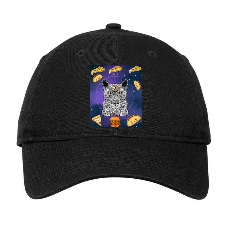 Astronaut Space Moon Cat Taco Pizza Burger Kitten  Adjustable Cap by BayleyMessnz | Artistshot