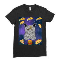 Astronaut Space Moon Cat Taco Pizza Burger Kitten  Ladies Fitted T-shirt | Artistshot