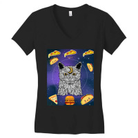 Astronaut Space Moon Cat Taco Pizza Burger Kitten  Women's V-neck T-shirt | Artistshot