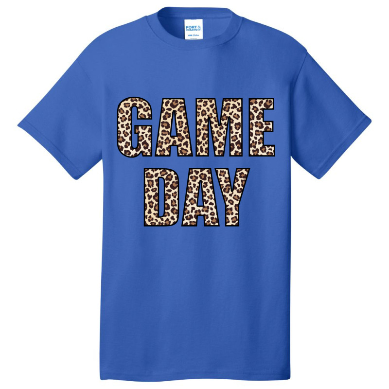 Game Day Leopard Football Fan Big Game Long Sleeve Basic T-shirt by Artist-Shannon | Artistshot