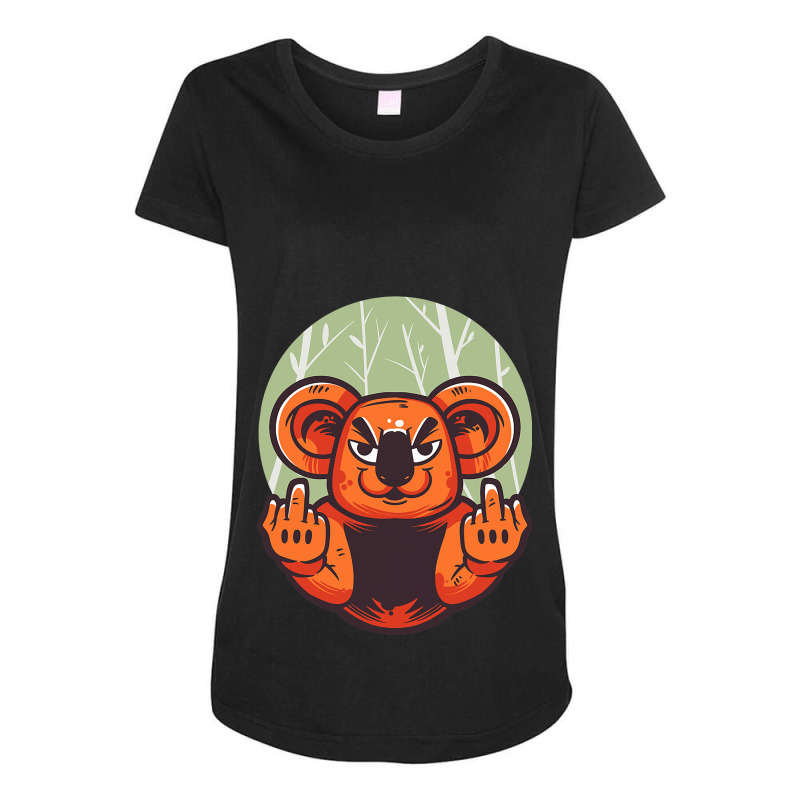 Angry Koala Bear Funny Statement Marsupial Koala Maternity Scoop Neck T-shirt by ArabellMonk | Artistshot