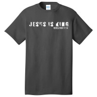 Jesus Is King Bible Verse Scripture Christian Animations Characters Basic T-shirt | Artistshot