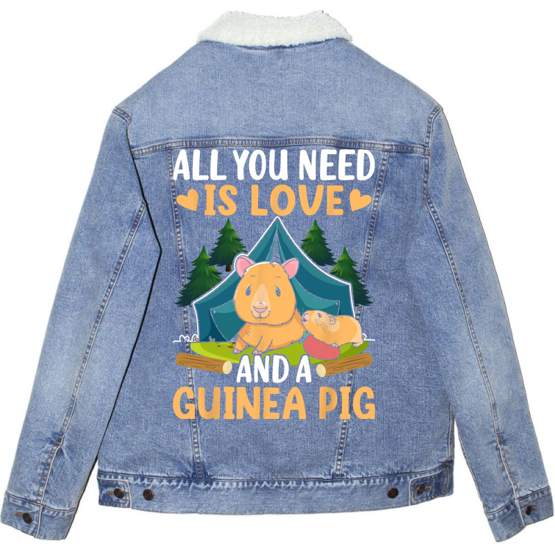 All You Need Is Love And A Guinea Pig Unisex Sherpa-lined Denim Jacket | Artistshot