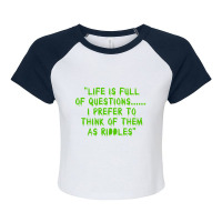 The Riddler Quote  Paul Dano Raglan Crop Top | Artistshot