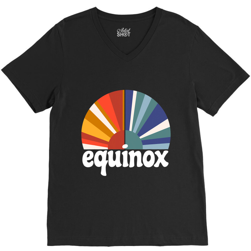 Autumn Equinox Sun And Moon Winter Solstice Spring V-neck Tee | Artistshot