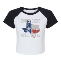 Don't Mess With Vintage Texas Longhorn Lone Star State Shirt Raglan Crop Top | Artistshot