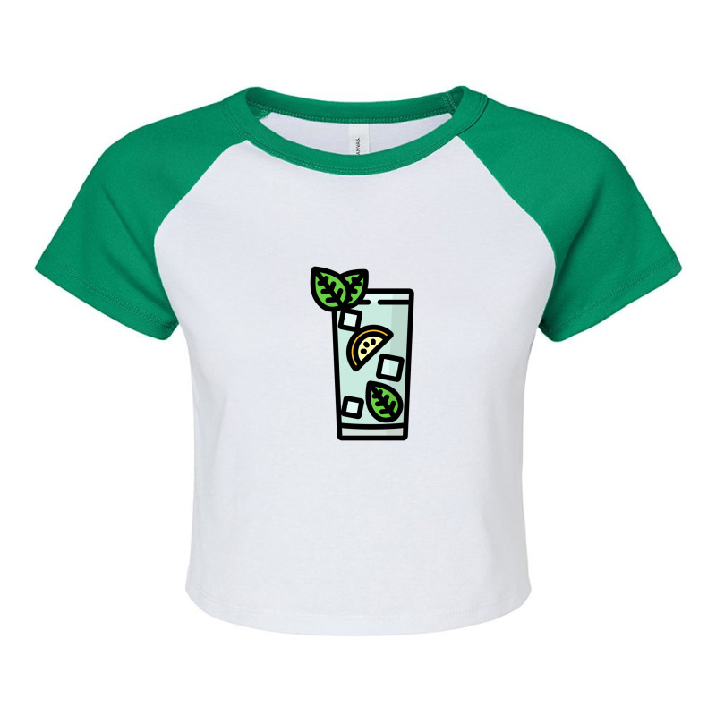 Gin Tonic Cute Cartoon Graphic Cocktail Beverage Alcohol Drink Wine Be Raglan Crop Top by TonyBanks | Artistshot