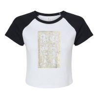 King Pakal's Spaceship, Mayan Time Traveler Ancient Carving Raglan Crop Top | Artistshot