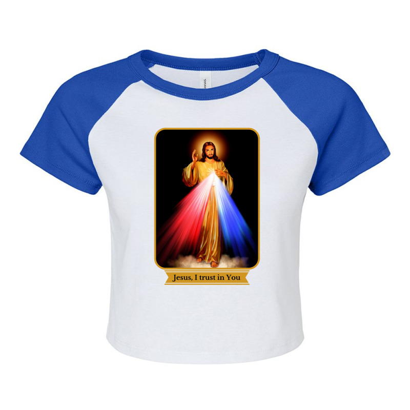 Divine Mercy Jesus I Trust In You Catholic Long Sleeve Raglan Crop Top by VincentKirizaChiriminami | Artistshot