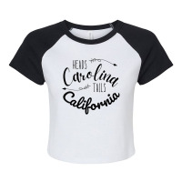 Heads Carolina Tail California Western Summer Beach Paradise Raglan Crop Top | Artistshot